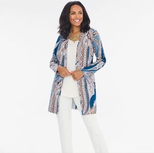 Chico's Sueded Jacket size 1 small NWT